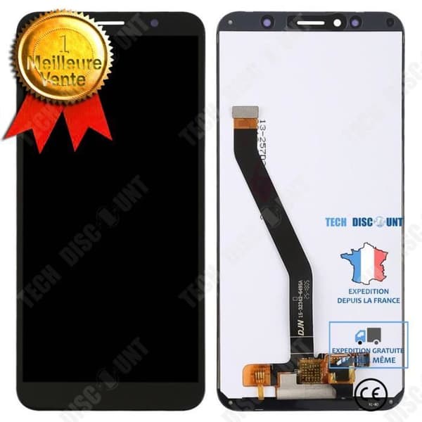 TD® Lämplig för HUAWEI Y6 2018 skärmmontering LCD-skärm LCD-skärm kapacitivt glas beröringskänsligt högupplöst