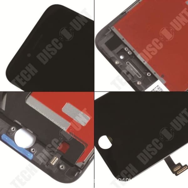 TD®-skärm iPhone 6S komplett svart TEENO + Verktyg Hemknapp Intern hörlurskamera + härdat glas