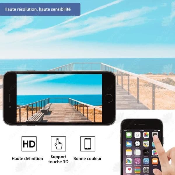HTBE® Komplett ersättningsskärm för Iphone 7 svart pekskärm LDC 4,7 + skyddsglas + reparationsverktygssats