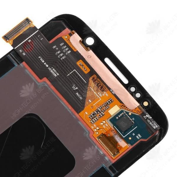 HTBE® Lämplig för Samsung S6 G920 mobiltelefonskärm pekskärm LCD-monteringsskärm med LCD-ram