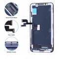 Miniatyrbild 3 av 4: HTBE® iPhone X Black Touch Screen LCD Retina Display - Komplett kit med verktyg, magnetisk mall och tätning