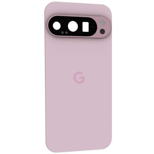 Baksida för Google Pixel 9 Pro Originalt Servicetryck Google Rosa