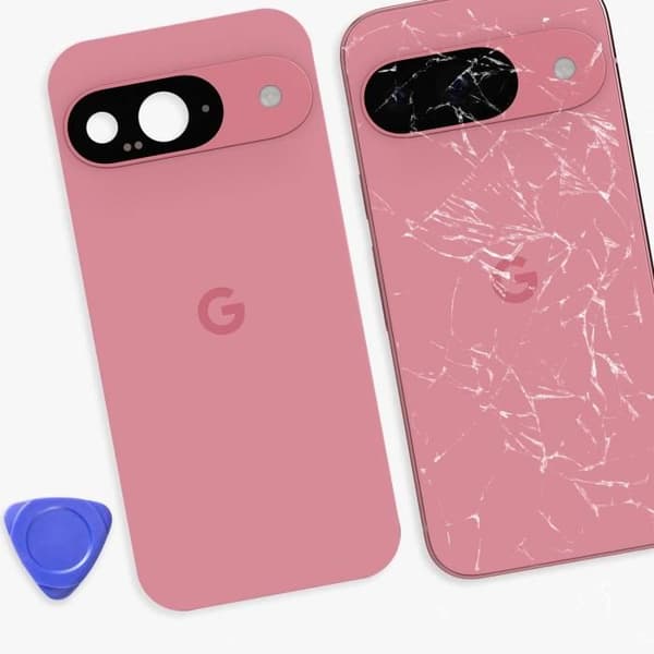 Baksida för Google Pixel 9 Original Service Pack Google Rosa