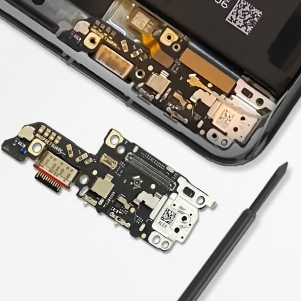 USB-C laddningsanslutning för Honor Magic 5 Pro med Honor SIM-kortläsare Svart