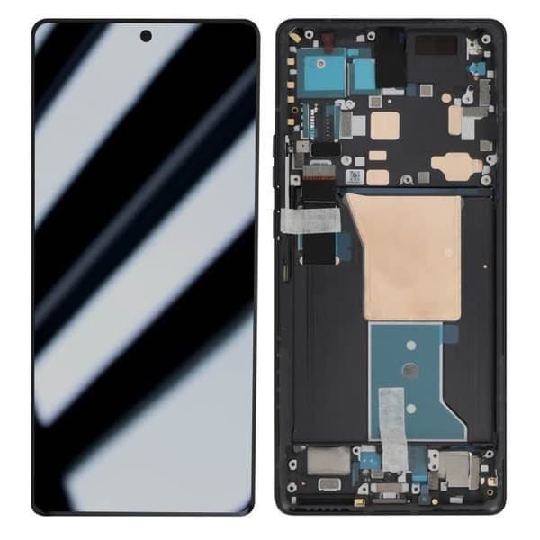 Komplett Block för Motorola Edge 40 Pro LCD Skärm + Touch Glas Relife Svart