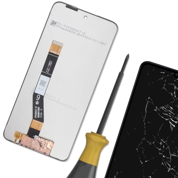 LCD-skärm och Touchglas för Motorola Moto G55 Relife Svart
