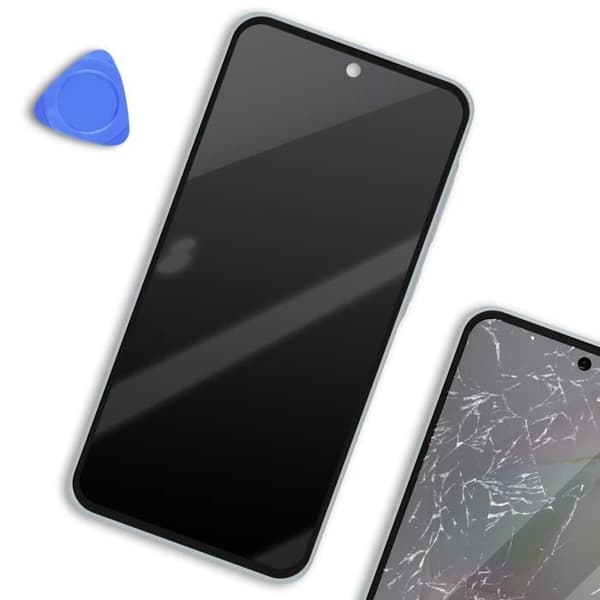 Skärm för Samsung Galaxy A35 LCD + Touchglas + Original Samsung Chassi Ljusblå