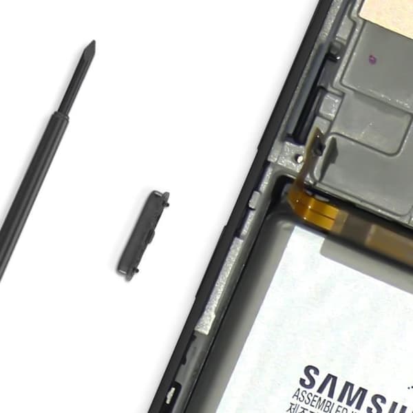 Strömbrytare för Samsung Galaxy A51 Original Samsung Svart