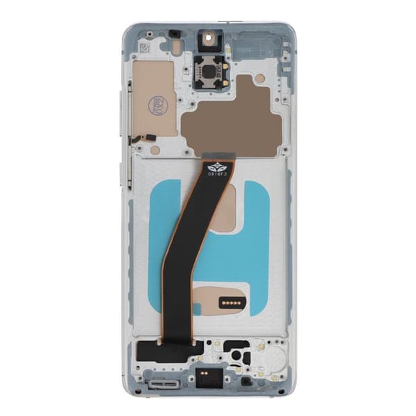 LCD-skärm + Touchglas och chassi för Samsung S20 - Vit - Avizar