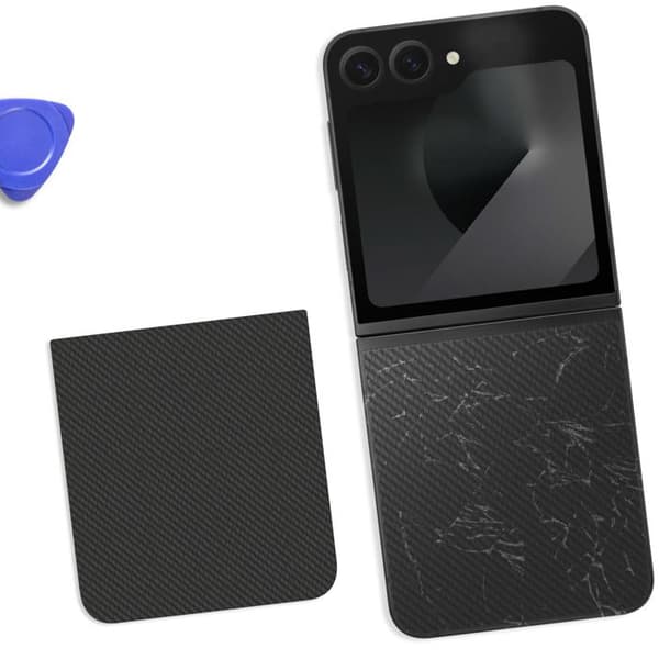 Bakre nederdel för Samsung Galaxy Z Flip 6 Original Samsung Svart