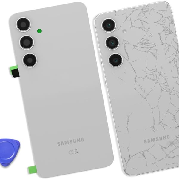 Bakre glas för Samsung Galaxy S24 FE Original Service Pack Samsung Silver
