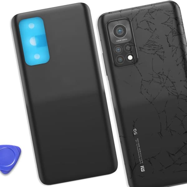 Ersättningsbakre glas för Xiaomi Mi 10T Pro Svart
