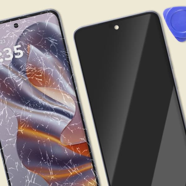 Skärm för Motorola Edge 50 Neo LCD + Pekskärm + Original Motorola Chassi Mörkgrå