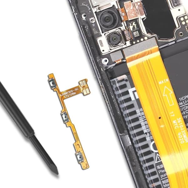 Napp för ström- och volymknapp för Xiaomi Mi 10T och Mi 10T Pro svart