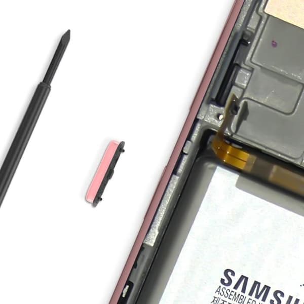 Strömknapp för Samsung Galaxy A51 Rosa