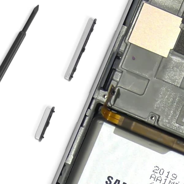 Strömbrytare och volymknapp för Samsung Galaxy A51 Vit