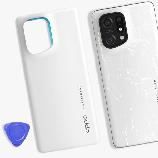 Ersättningsbakglas för Oppo Find X5 Vit