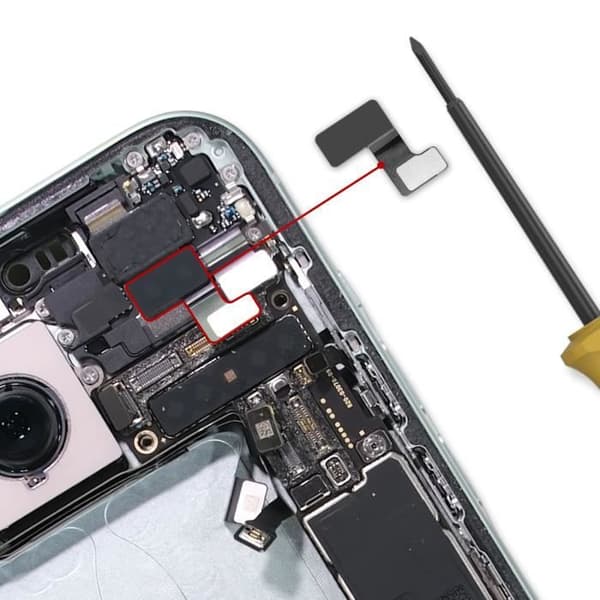 GPS-napp för iPhone 15 Ersättningsdel Svart