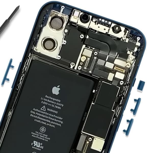 Strömknapp, Volym och Tyst för iPhone 12 och 12 Pro Blå