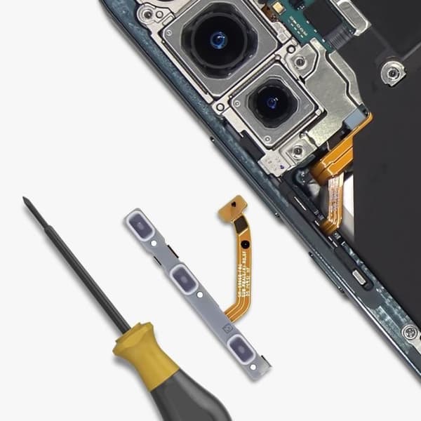 Nappe förströmbrytare och volym för Samsung Galaxy S22 och S22 Plus svart