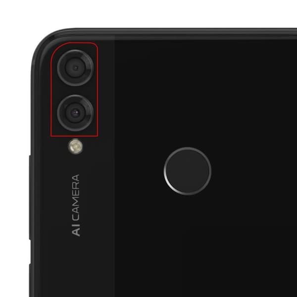 Bakre kameralinse för Honor 8X Svart