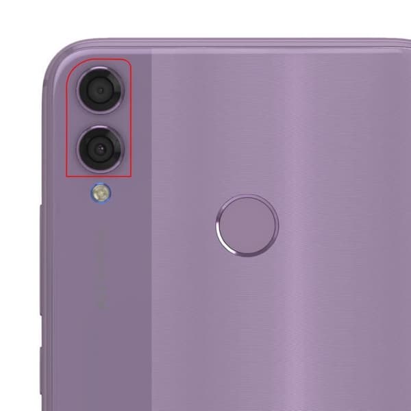 Bakkamera Linse för Honor 8X med Lila Chassi