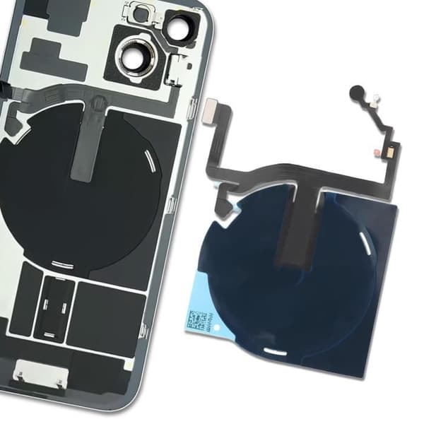 Nappe Antenne Qi med Flexkabel för iPhone 15 Svart