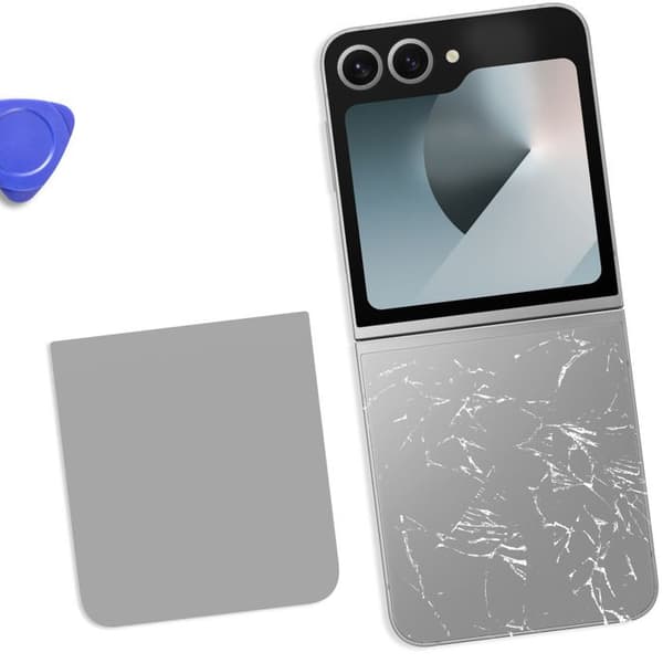 Bakre panel för Samsung Galaxy Z Flip 6 Original Samsung Grå