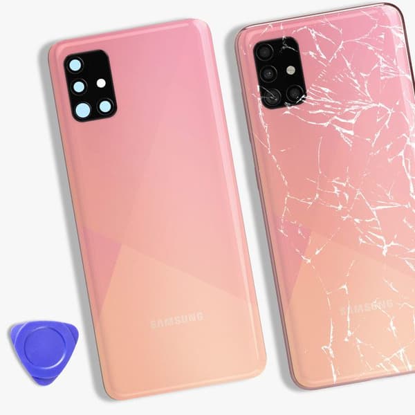 Baksidan för Samsung Galaxy A51 Original Service Pack Samsung Rosa
