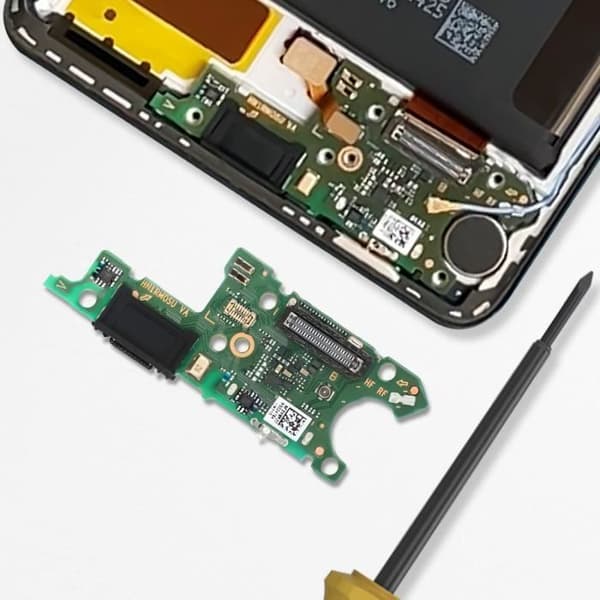 USB-C laddningsanslutning för Honor Magic 5 Lite med Honor SIM-kortläsare Svart