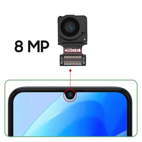 Framkamera för Huawei Nova Y70 8MP Selfie-sensor Svart