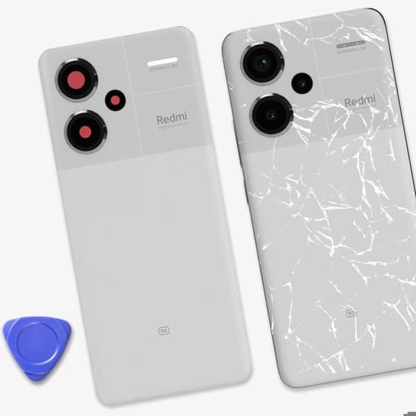 Bakglas för Xiaomi Redmi Note 13 Pro Plus Original Service Pack Xiaomi Vit
