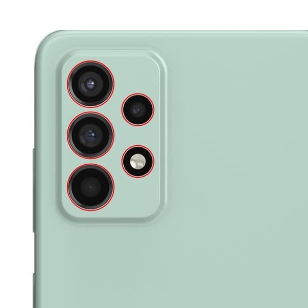 Bakkamera Linse för Samsung Galaxy A52 Svart