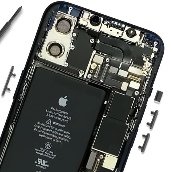 Strömbrytare, Volym och Tyst för iPhone 12 och 12 Pro Svart