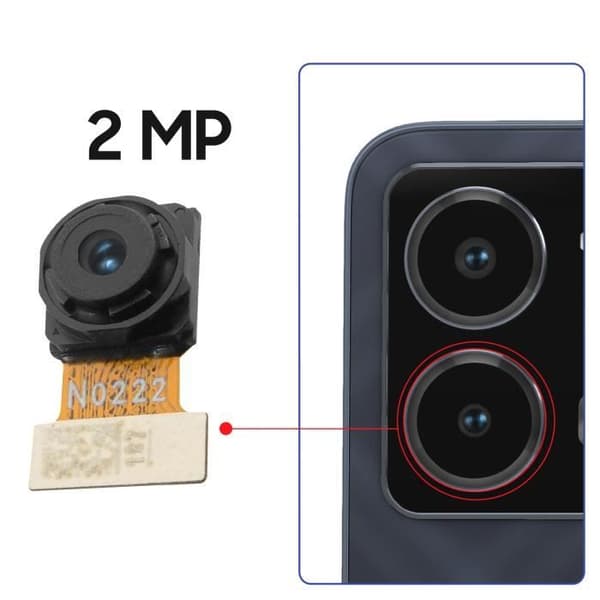 Reservdel Bakre Kamera för Vivo Y35 - Vivo Y22s med 2MP Djup-sensor