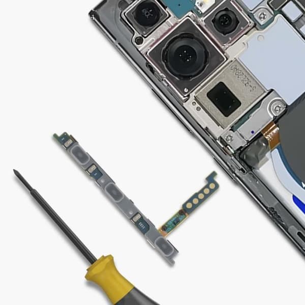 Näpppanel för strömknapp och volym för Samsung Galaxy S23 Ultra Original Samsung Svart