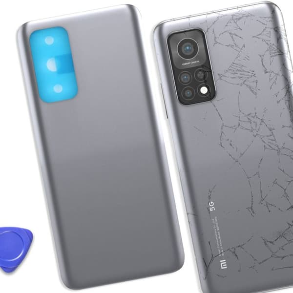 Ersättningsbakglas för Xiaomi Mi 10T Pro Silver