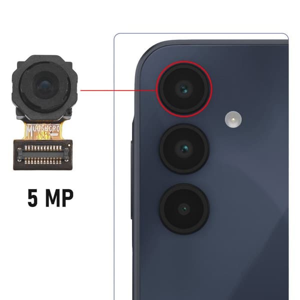 Ultra vidvinkelskamera för Samsung Galaxy A16 5MP Samsung Svart