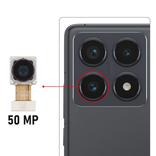 Bakre Kamera för Xiaomi 14T Pro Relife Svart