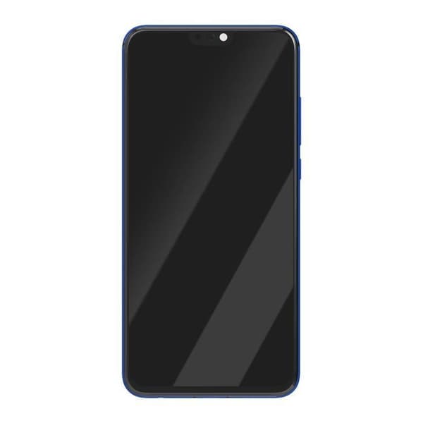 LCD-skärm + Touchglas för Honor 8X med Blå Ram
