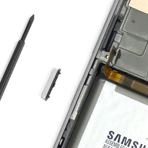 Strömbrytare för Samsung Galaxy A51 Vit