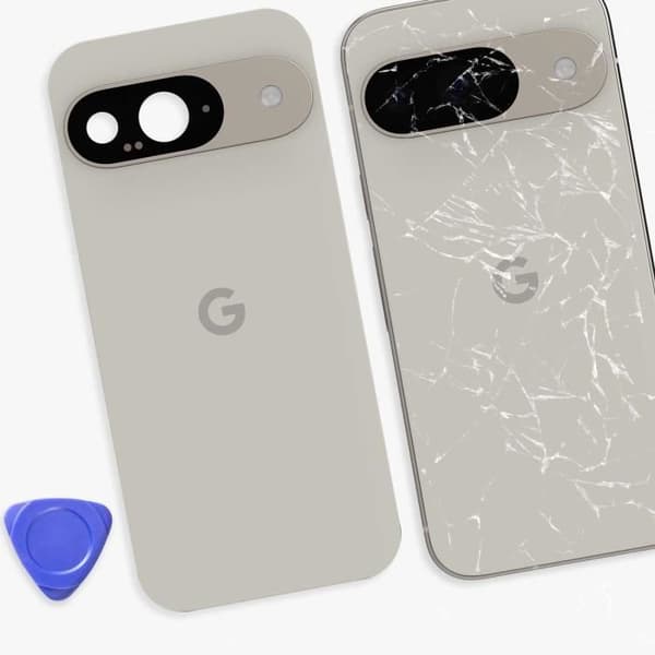 Bakre glas för Google Pixel 9 Original Service Pack Google Vit