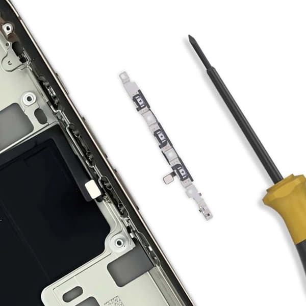Nappknapp Volym för iPhone 16 Pro Max Svart