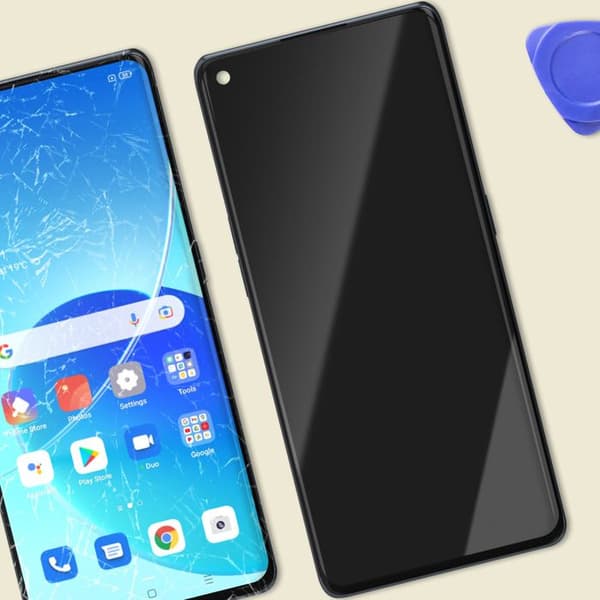 LCD-skärm + Pekskärm för Oppo Reno 6 Pro med svart chassi