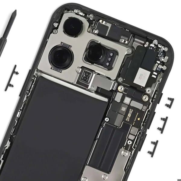 Ström- och Volymknapp för iPhone 16 och iPhone 16 Plus Svart