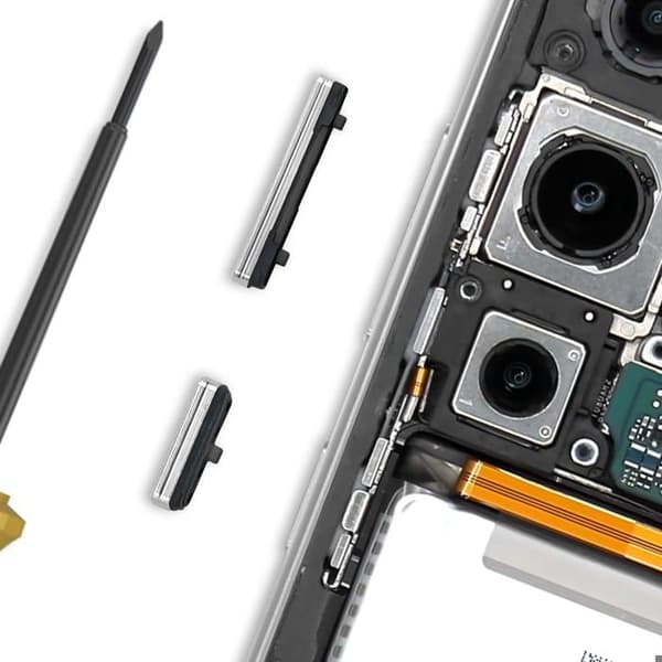 Ström- och volymknapp för Samsung Galaxy S24 FE Grå