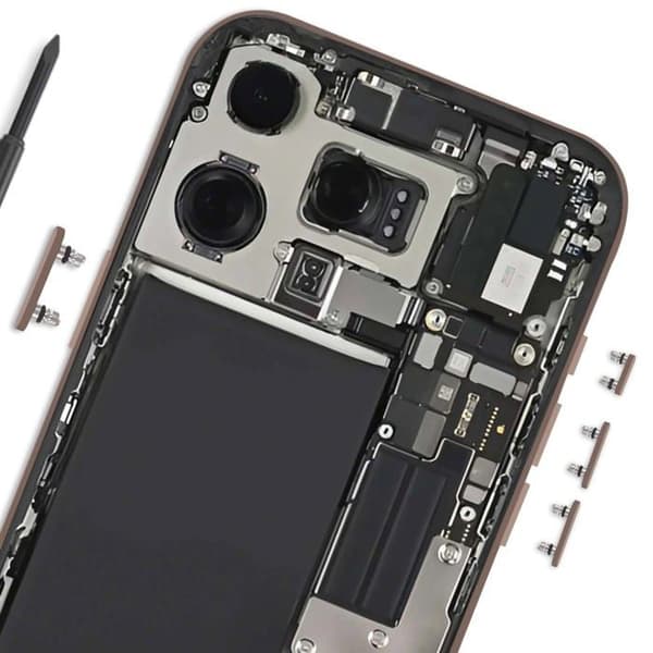Ström- och volymknapp för iPhone 16 Pro Max Gul