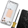 Miniatyrbild 4 av 4: Skärm för Samsung S24 FE LCD + Taktile Glas + Original Samsung Chassi Grå