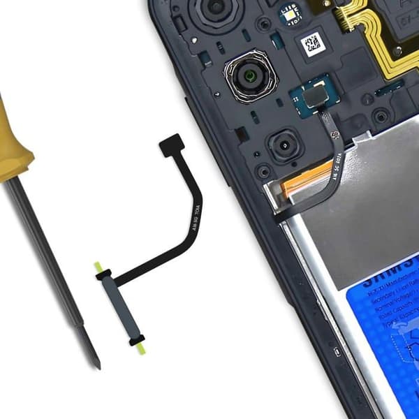 Original Samsung Grå fingeravtrycksläsare för Samsung Galaxy A16