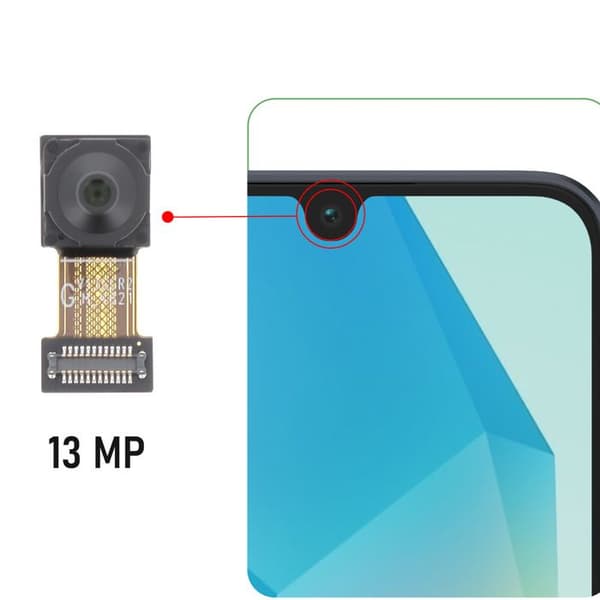 Främre kamera för Samsung Galaxy A16 Selfie-sensor 13MP svart